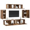 vidaXL Conjunto de mueble de TV Montaje en la pared 6 pcs Madera Vieja