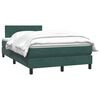 vidaXL Cama box spring con colch&oacute;n terciopelo verde oscuro 120x210 cm