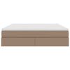 vidaXL Cama con almacenamiento y colch&oacute;n Capuchino 180 x 200 cm
