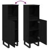 vidaXL Gabinete de Ba&ntilde;o con estante Roble Negro 30 x 30 x 100 cm