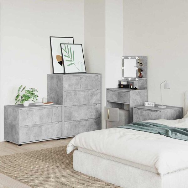 vidaXL Armario de almacenamiento Gris Concreto 80 x 48 x 57 cm