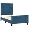 vidaXL Estructura de cama sin colch&oacute;n terciopelo azul oscuro 100x200cm