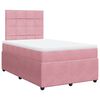vidaXL Cama box spring con colch&oacute;n terciopelo rosa 120x190 cm