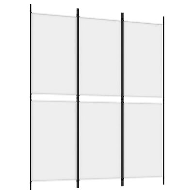 vidaXL Biombo divisor de 3 paneles de tela blanco 150x180 cm