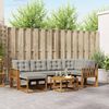 vidaXL Conjunto de sof&aacute;s de exterior 7 pcs Gris Natural y Claro