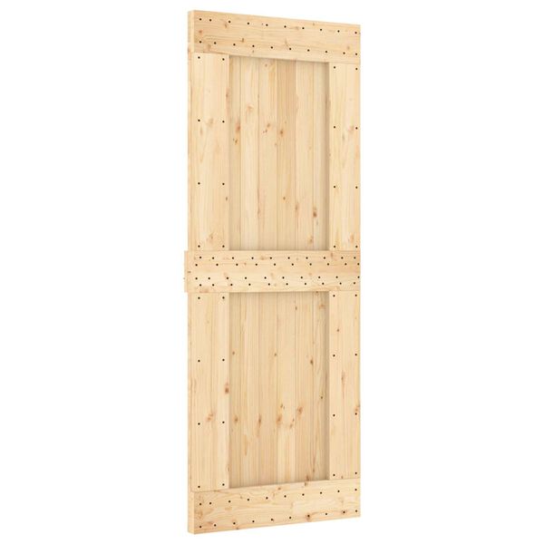 vidaXL Puerta NARVIK Natural 80 x 210 cm Madera de Pino S&oacute;lido