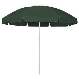 vidaXL Sombrilla de playa verde 240 cm