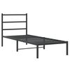 vidaXL Estructura cama sin colch&oacute;n con cabecero metal negro 80x200 cm