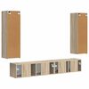 vidaXL Conjunto de mueble de TV Montaje en la pared 3 pcs Roble Sonoma