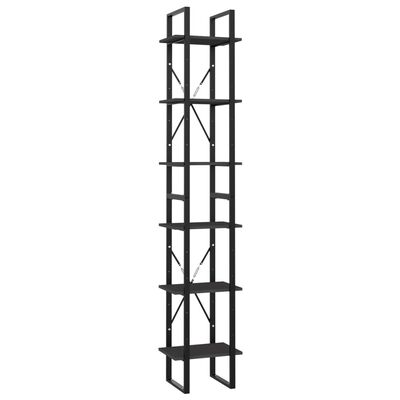 vidaXL Estantería de 6 niveles madera contrachapada gris 40x30x210 cm