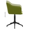 vidaXL Sillas de comedor giratorias 4 unidades terciopelo verde claro