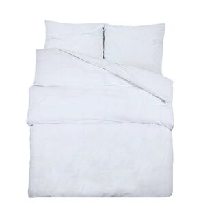 vidaXL Juego de funda n&oacute;rdica microfibra ligera blanco 140x200 cm