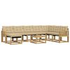 vidaXL Conjunto de sof&aacute;s de exterior 9 uds. y Beige