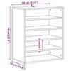 vidaXL Zapatero de madera contrachapada blanco 60x35x70 cm