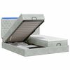 vidaXL Cama tipo otomana con colch&oacute;n y LED Gris Claro 200 x 200 cm
