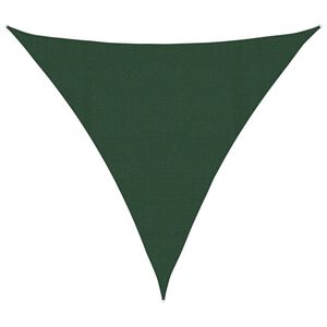 vidaXL Toldo de vela verde oscuro HDPE 160 g/m&sup2; 4x4x4 m