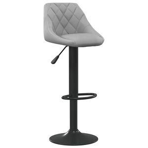 vidaXL Taburete de cocina de terciopelo gris claro