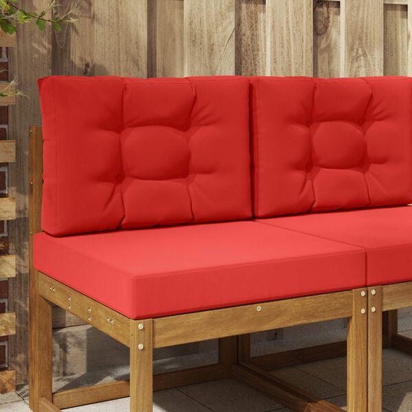 vidaXL Coj&iacute;n para sof&aacute; de exterior 2 pcs Rojo Poli&eacute;ster