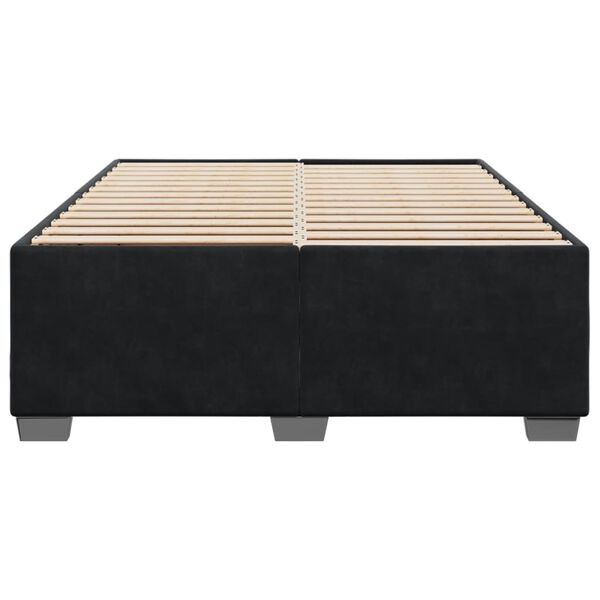 vidaXL Estructura de cama sin colch&oacute;n terciopelo negro 140x190 cm