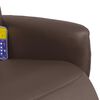 vidaXL Sill&oacute;n reclinable masaje con reposapi&eacute;s cuero sint&eacute;tico marr&oacute;n