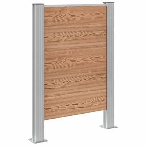vidaXL Valla de Cubo de Basura Marr&oacute;n 85 x 12 x 115 cm Aluminio y WPC