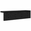 vidaXL Perchero de pared Roble Negro 40 x 10,5 x 10,5 cm