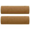 vidaXL Cojines decorativos 2 uds terciopelo marr&oacute;n 15x50 cm