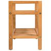vidaXL Zapatero con dos estantes madera de roble maciza 50x27x40 cm