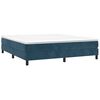 vidaXL Cama box spring con colch&oacute;n terciopelo azul oscuro 160x200 cm