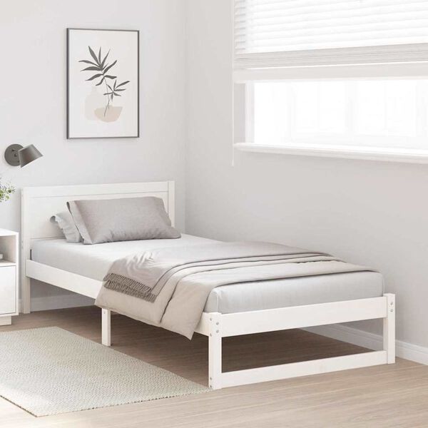 vidaXL Estructura de cama 90 x 190 cm Madera de pino macizo