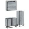 vidaXL Set de muebles de baño 3 pzas madera contrachapada gris sonoma