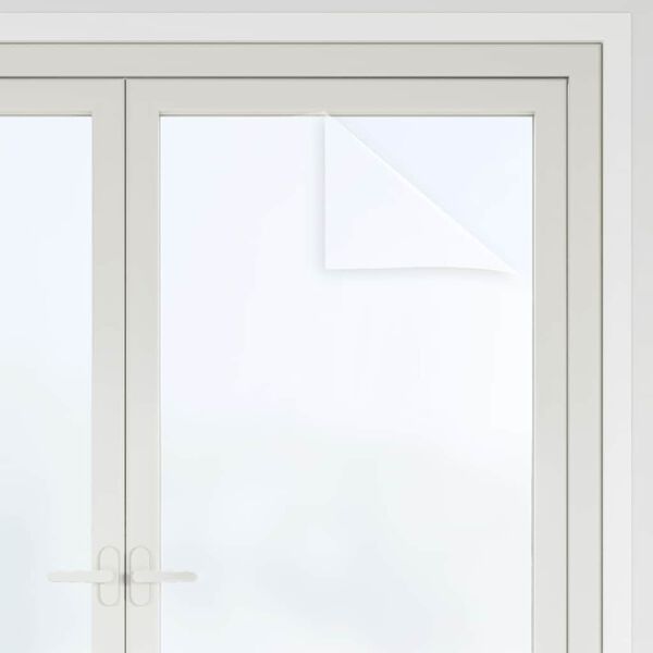 vidaXL L&aacute;minas de ventana esmerilada 3 uds PVC blanco