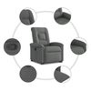 vidaXL Sill&oacute;n reclinable elevable de tela gris oscuro