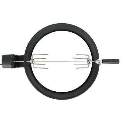 vidaXL Kit de anillo asador de barbacoa negro 47 cm