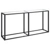 vidaXL Mesa consola vidrio templado transparente 160x35x75,5 cm