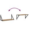 vidaXL Estanter&iacute;as de pared 2 pcs Roble artesanal 60 x 25 x 25,5 cm