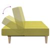 vidaXL Sof&aacute; cama de 2 plazas con taburete tela verde