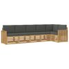 vidaXL Conjunto de sof&aacute;s de exterior 6 pcs Blanco y Antracita