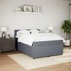 vidaXL Cama box spring con colch&oacute;n terciopelo gris oscuro 140x200 cm