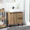 vidaXL Mueble de lavabo madera de ingenier&iacute;a roble artisan 65x33x60 cm