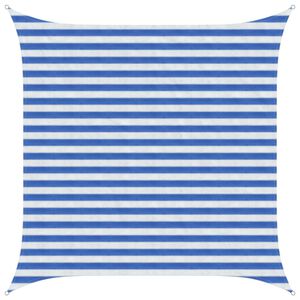 vidaXL Toldo Vela Cuadrado 2,5 x 2,5 m HDPE Azul y Blanco