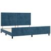 vidaXL Estructura cama sin colch&oacute;n terciopelo azul oscuro 200x200 cm