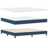 vidaXL Cama tipo Box Spring con colch&oacute;n Azul 200 x 200 cm Poli&eacute;ster