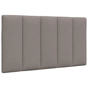 vidaXL Cabecero de cama acolchado Hanko tela gris taup&eacute; 80 cm