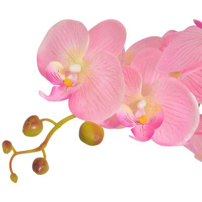 vidaXL Planta de orquídea artificial con macetero rosa 75 cm