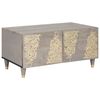 vidaXL Mesa de Caf&eacute; Gris 80 x 50 x 40 cm Madera de mango maciza