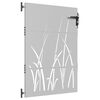 vidaXL Puerta de jard&iacute;n acero corten dise&ntilde;o hierba 85x150 cm