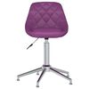 vidaXL Silla de comedor giratoria de cuero sint&eacute;tica morado