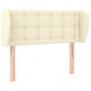 vidaXL Cabecero de cuero sint&eacute;tico color crema 93x23x78/88 cm