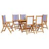 vidaXL Conjunto de Comedor de Jardín 7 pcs Azul y blanco